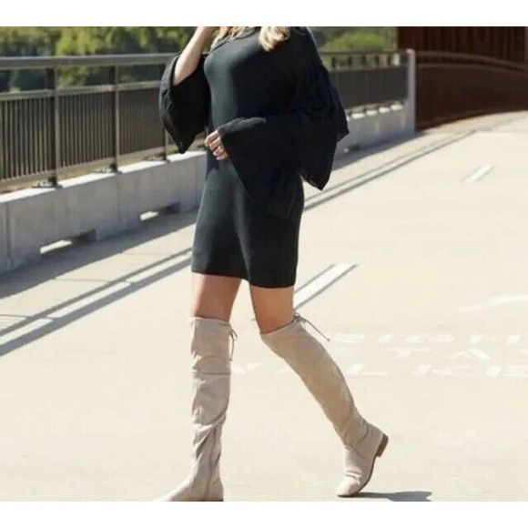 Gianni Bini Womens Fremaux Over the Knee Boots Taupe Tan Microsuede OTK size 6M - Picture 3 of 7